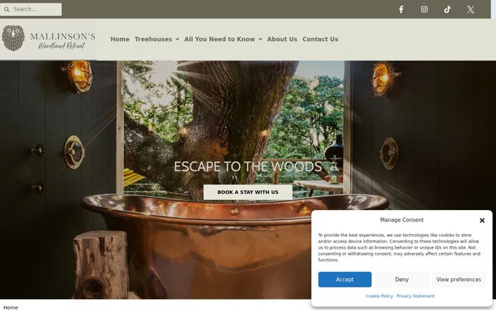 Screenshot of mallinson.co.uk