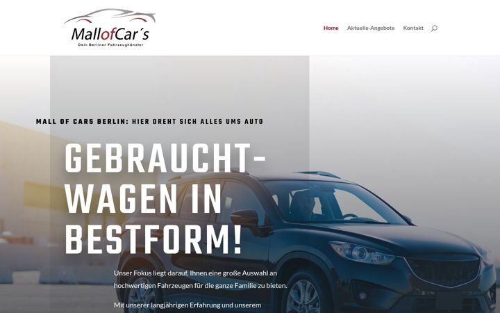 Screenshot of mallofcars.de