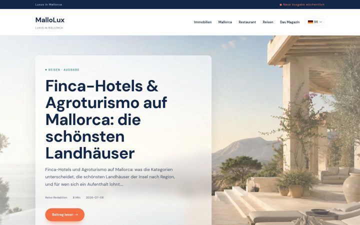 Screenshot of mallolux.de