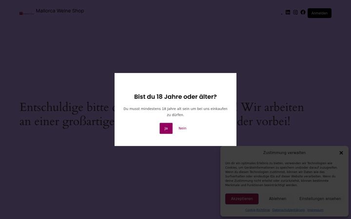 Screenshot of mallorca-weine.de