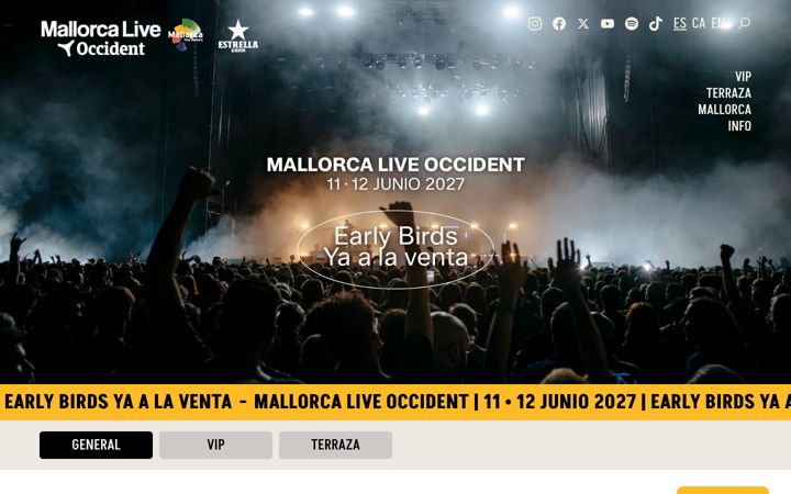 Screenshot of mallorcalivefestival.com