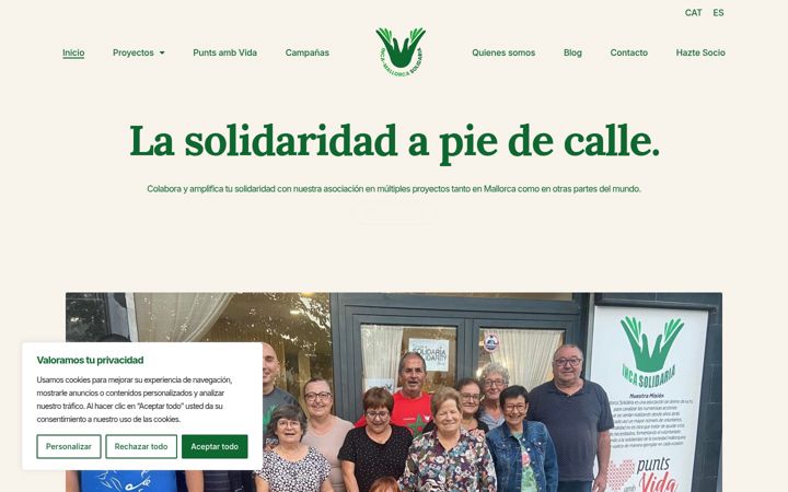 Screenshot of mallorcasolidaria.org