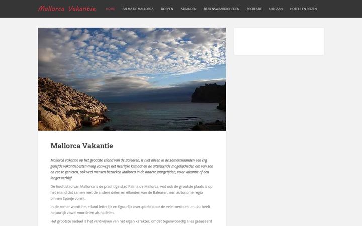 Screenshot of mallorcavakantie.eu
