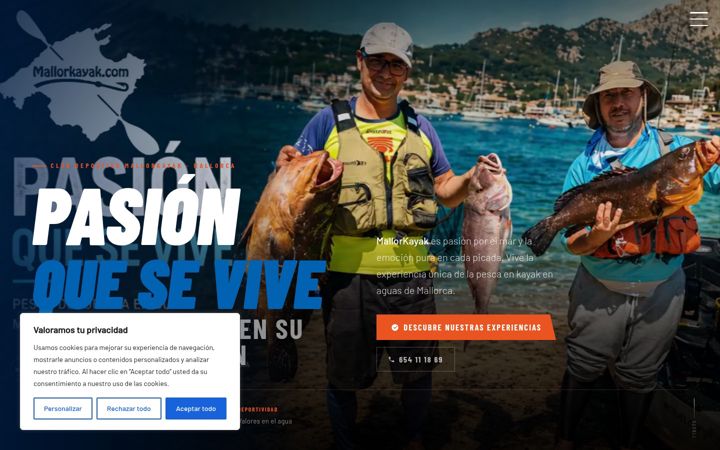 Screenshot of mallorkayak.com