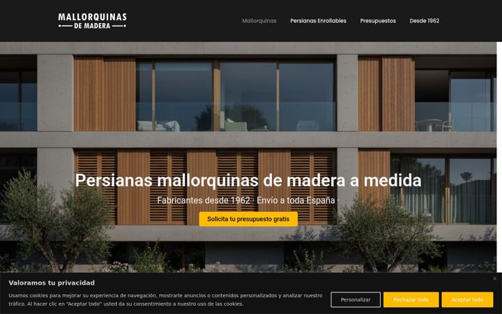 Screenshot of mallorquinasdemadera.es