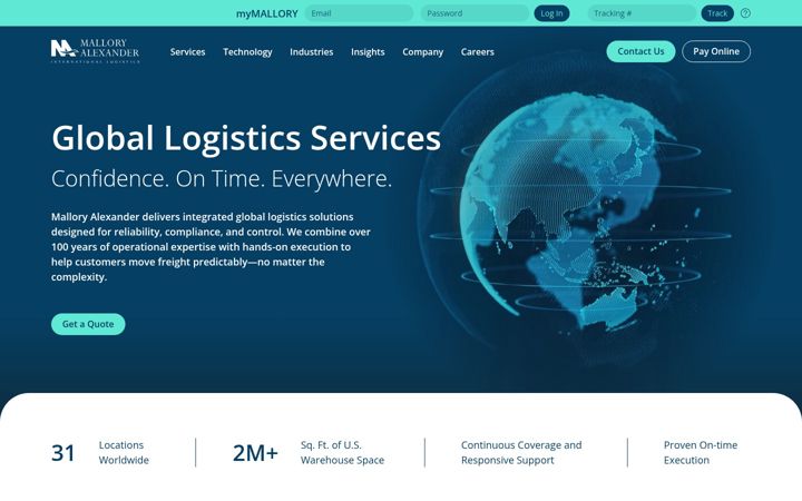 Screenshot of mallorygroup.com
