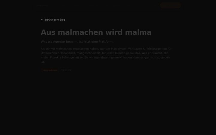 Screenshot stránky malmachen.com
