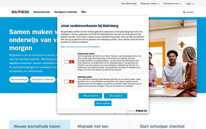Screenshot of malmberg.nl