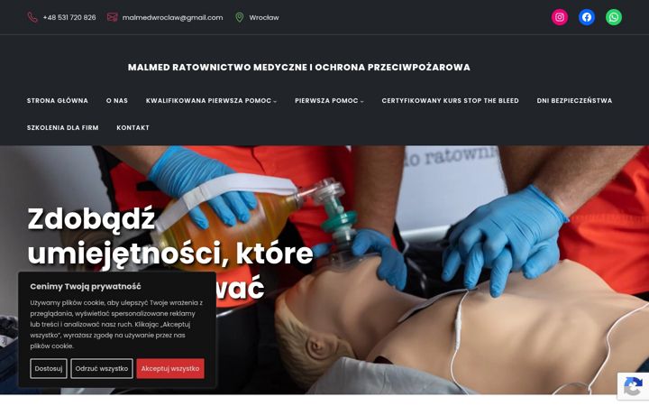 Screenshot of malmed.edu.pl