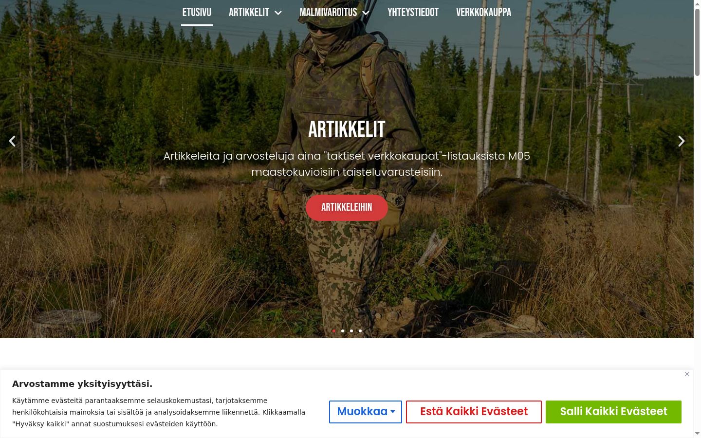 Snímka obrazovky banera súhlasu zobrazeného pred akoukoľvek interakciou