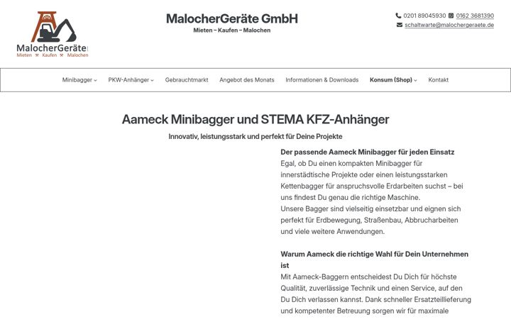 Screenshot of malochergeraete.de