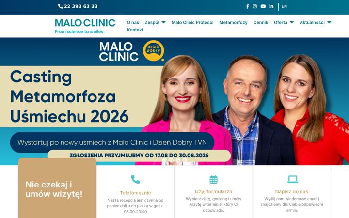 Screenshot of maloclinics.pl