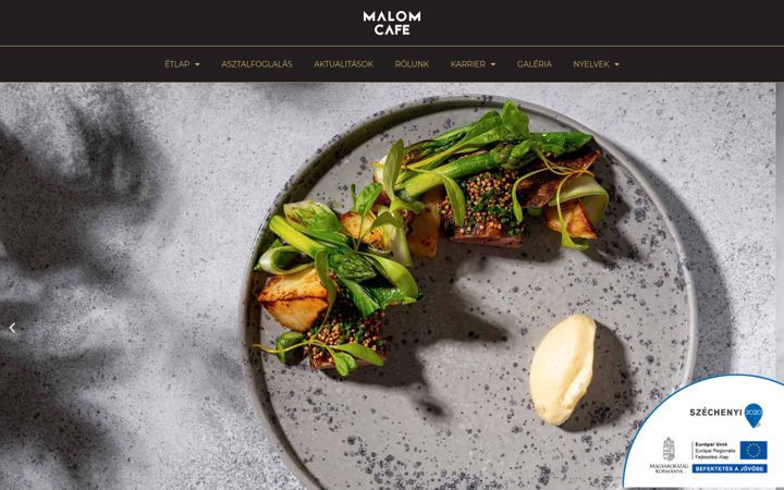 Screenshot of malomcafe.com