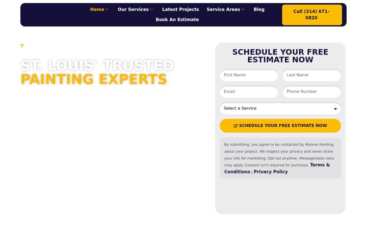 Screenshot of malonepainting.com