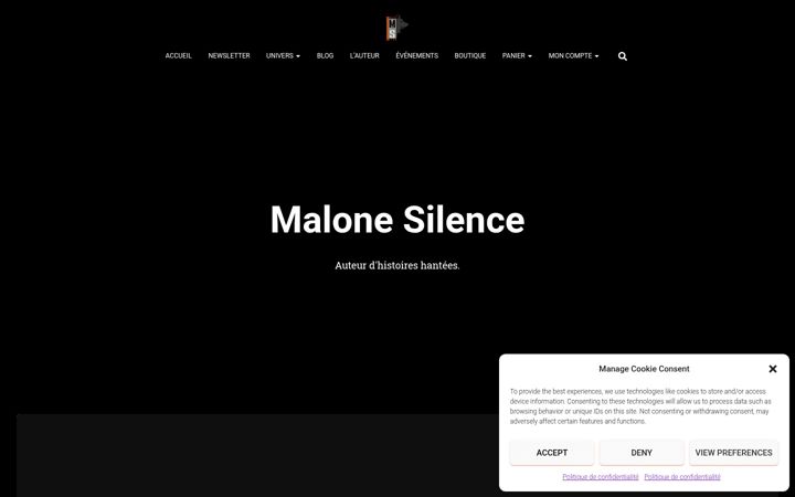 Screenshot of malonesilence.com