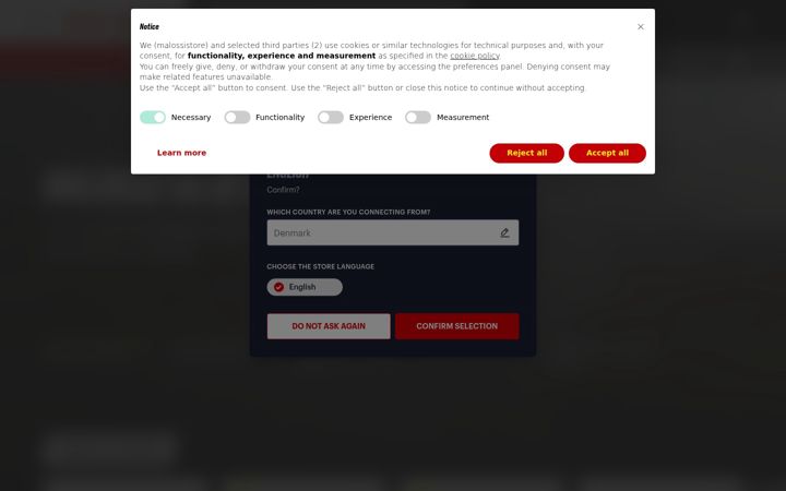 Screenshot of malossistore.com