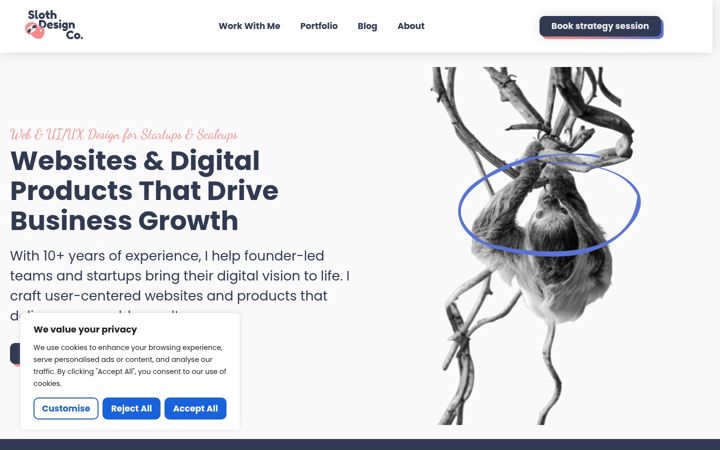 Screenshot of malousloth.com