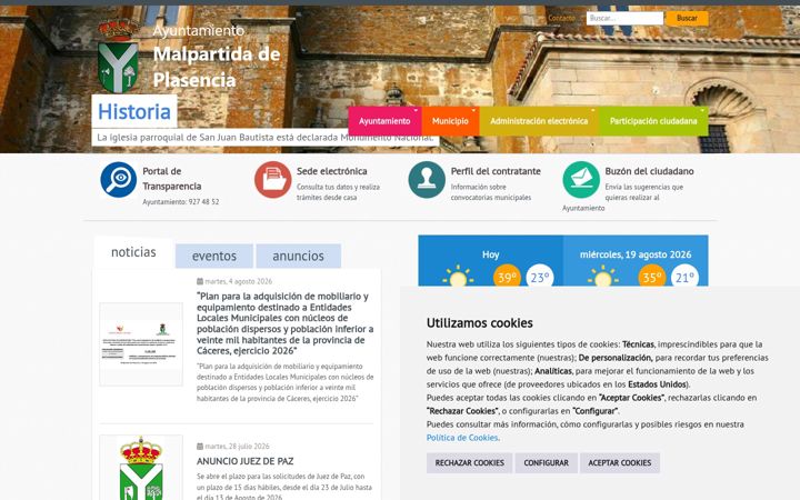 Screenshot of malpartidadeplasencia.es