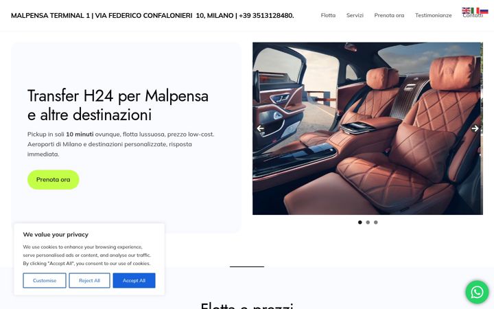 Screenshot of malpensataximilano.it