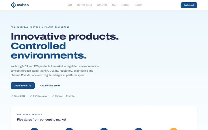 Screenshot of malsenmedical.com
