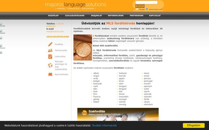 Screenshot of malsol.com