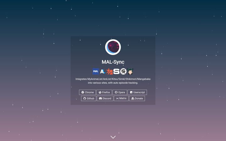 Screenshot of malsync.moe