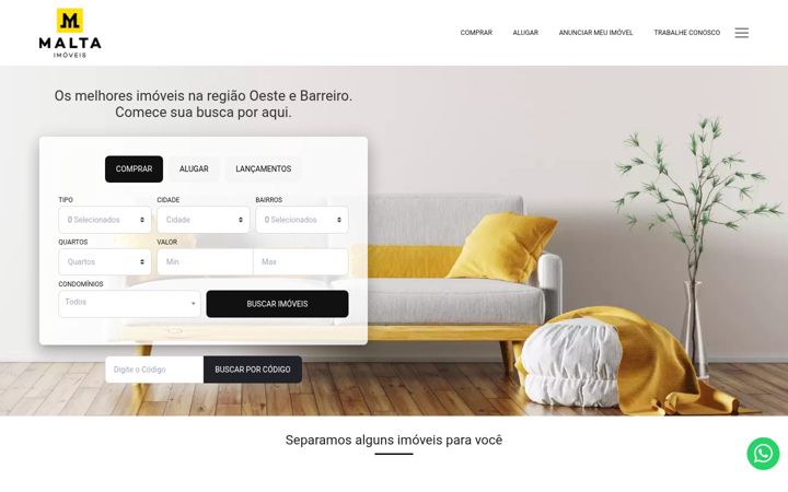 Screenshot of maltaimoveis.com.br