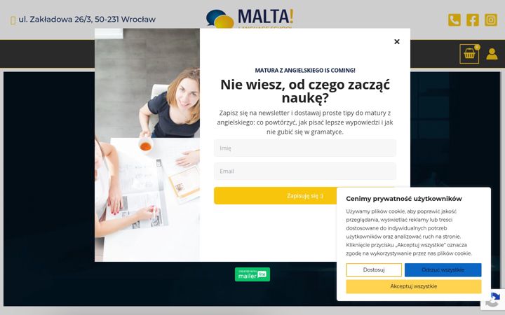 Screenshot of maltaschool.pl