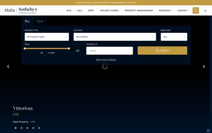Screenshot of maltasothebysrealty.com