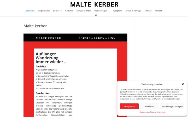 Screenshot of maltekerber.de
