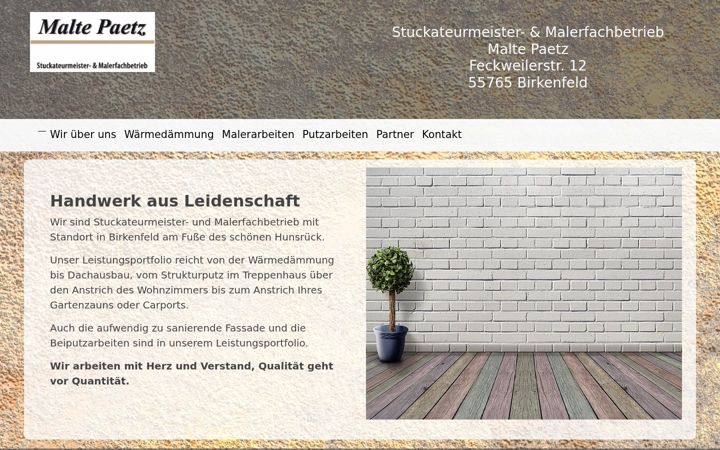 Screenshot of maltepaetz.de
