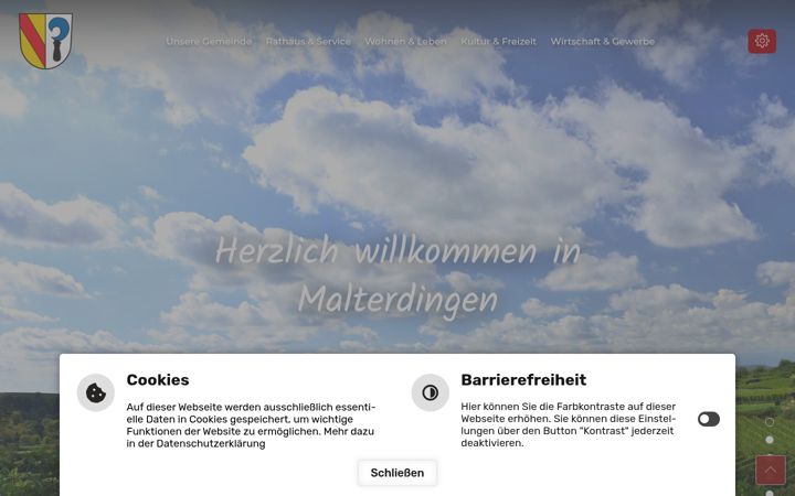 Screenshot of malterdingen.de
