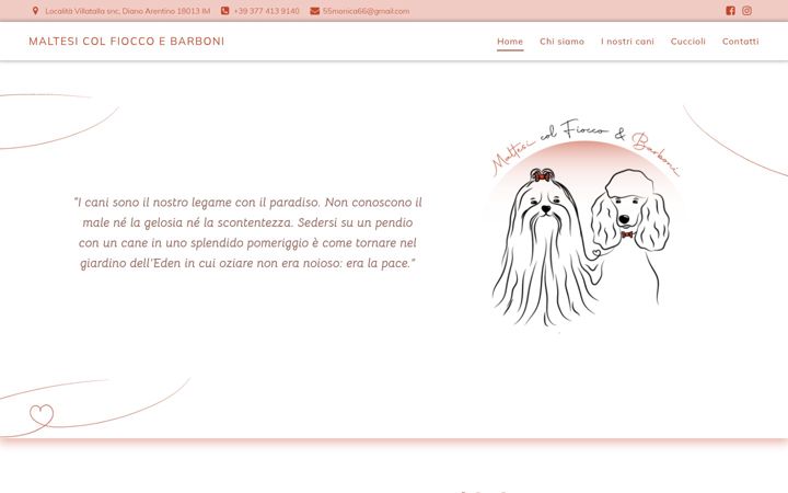 Screenshot of maltesicolfiocco.com