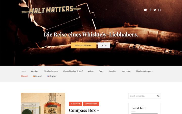 Screenshot of maltmatters.de