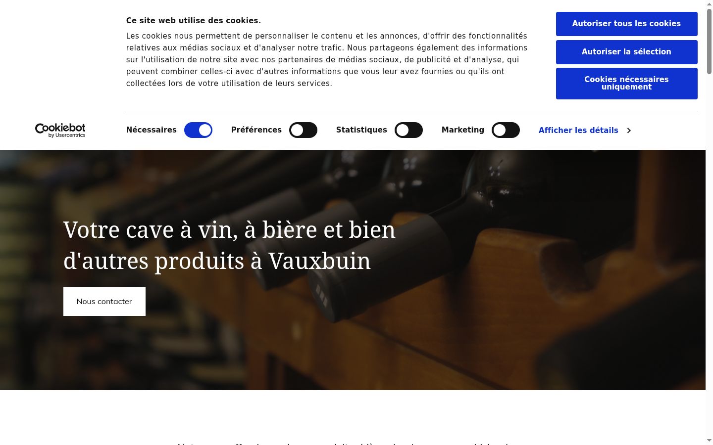 Screenshot van de toestemmingsbanner zoals getoond vóór enige interactie