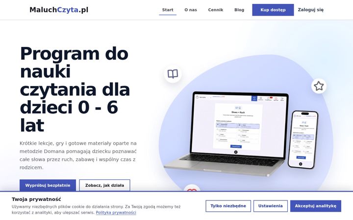 Screenshot of maluchczyta.pl