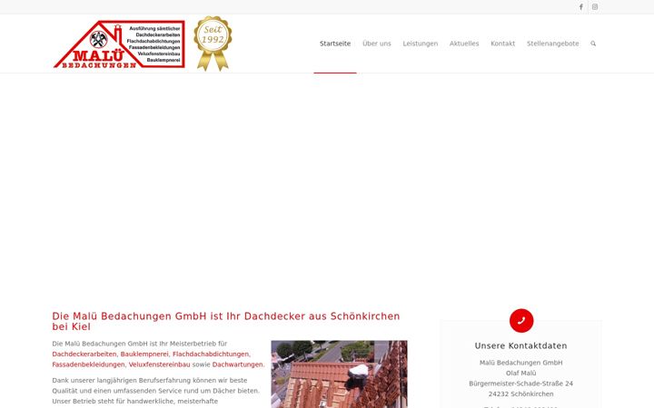 Screenshot of maluedach.de