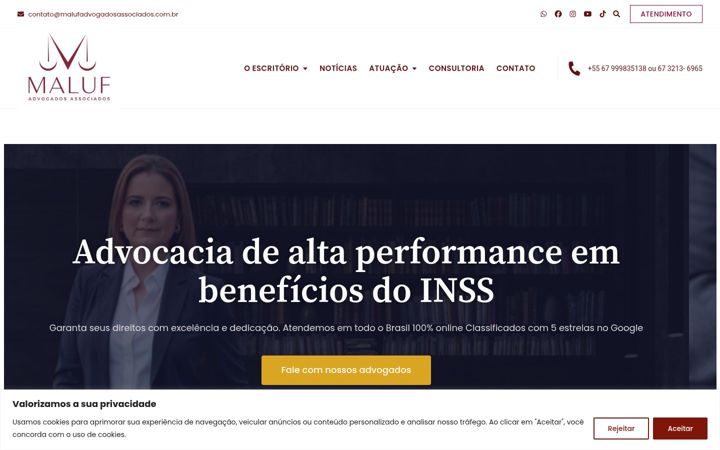 Screenshot of malufadvogadosassociados.com.br