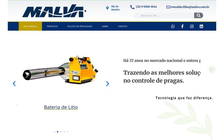 Screenshot of malva.com.br