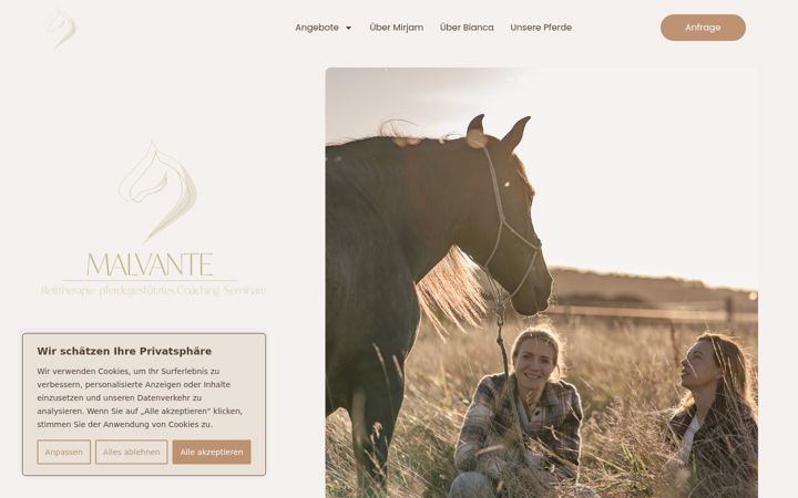 Screenshot of malvante.de