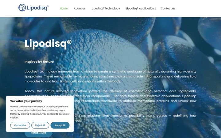 Screenshot of malverncosmeceutics.com