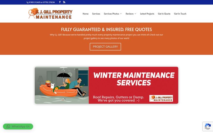 Screenshot of malvernmaintenance.co.uk