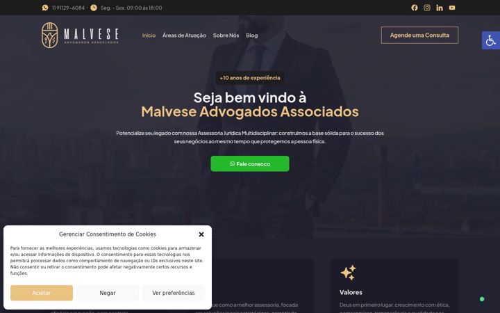 Screenshot of malvese.com.br