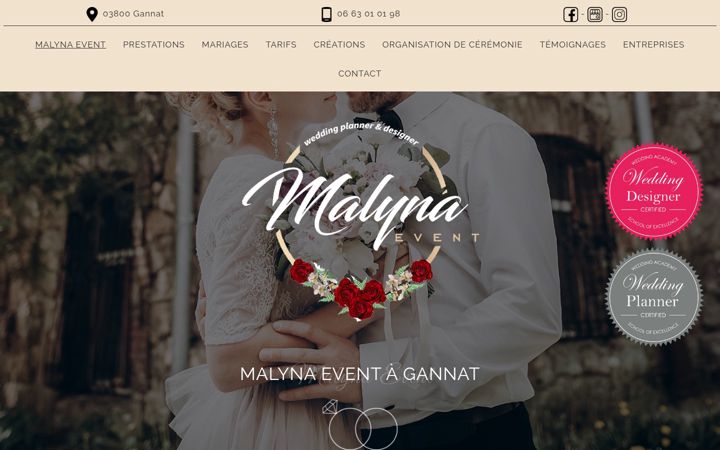 Screenshot of malyna-event.fr