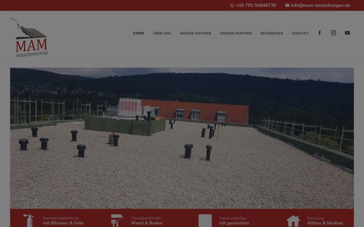 Screenshot of mam-bedachungen.de