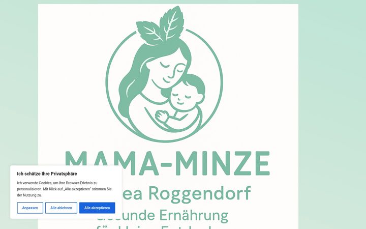 Screenshot of mama-minze.de