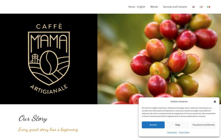 Screenshot of mamacaffe.it
