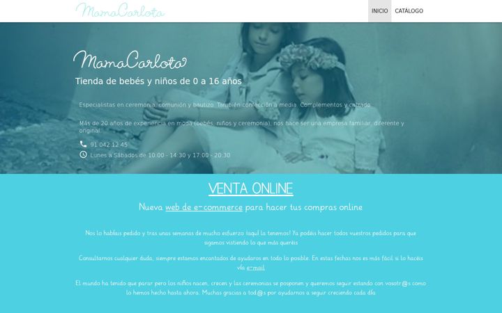 Screenshot of mamacarlota.es