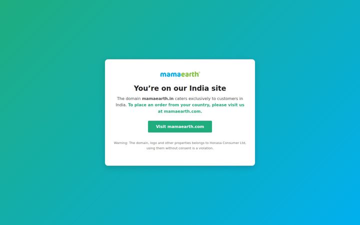Screenshot of mamaearth.in