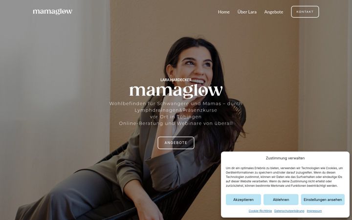 Screenshot of mamaglow.de